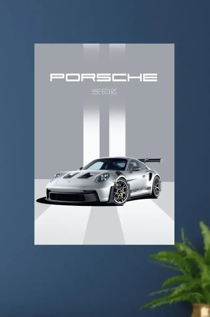 Porsche car poster 
