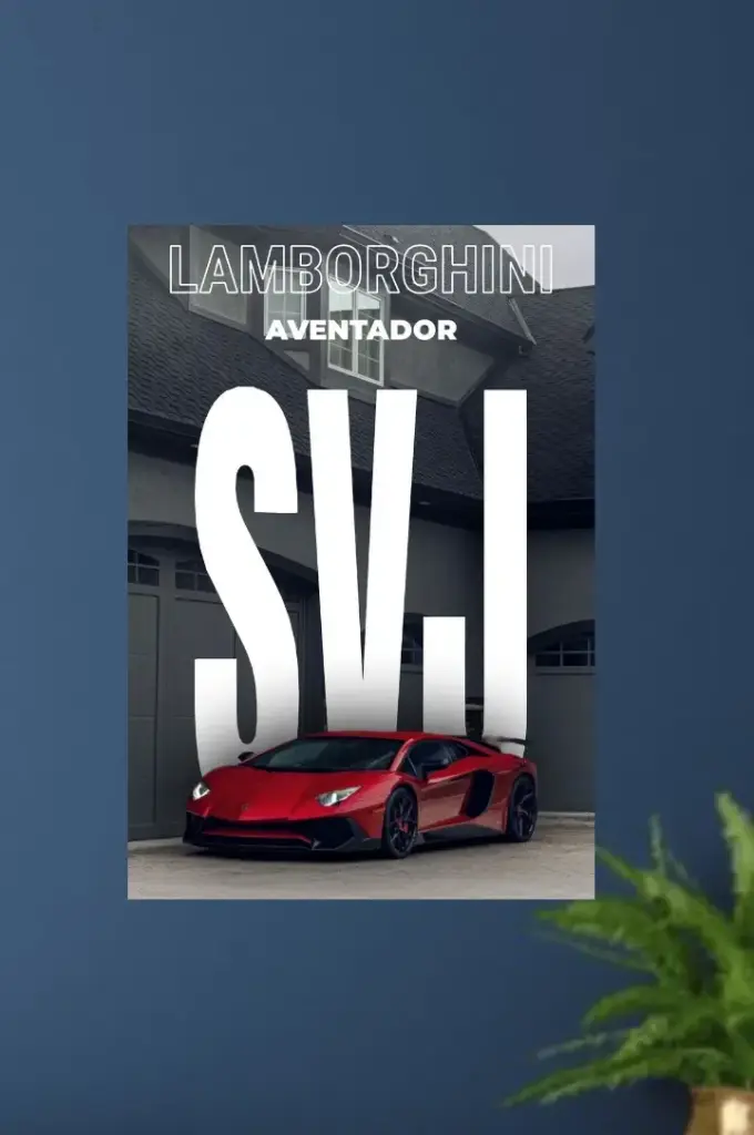 SVJ lamborghini Aventador poster 