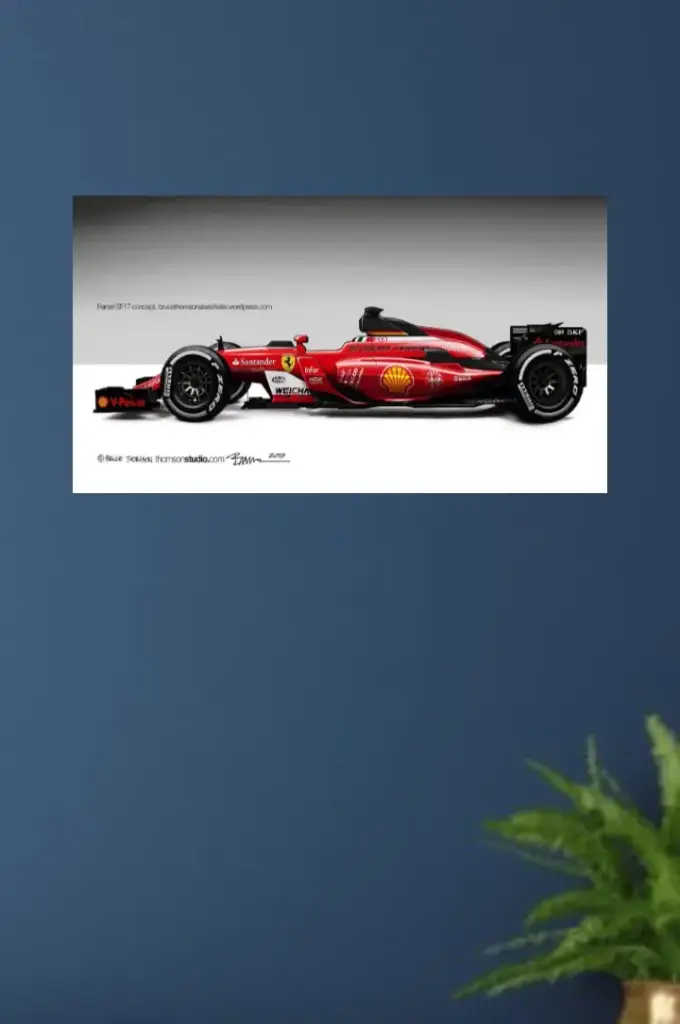 Formula car poster  